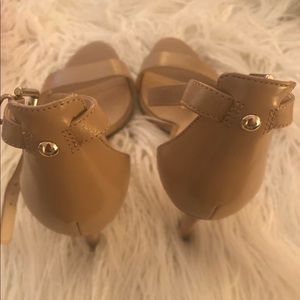 Nine West Tan Stiletto Strap High Heels